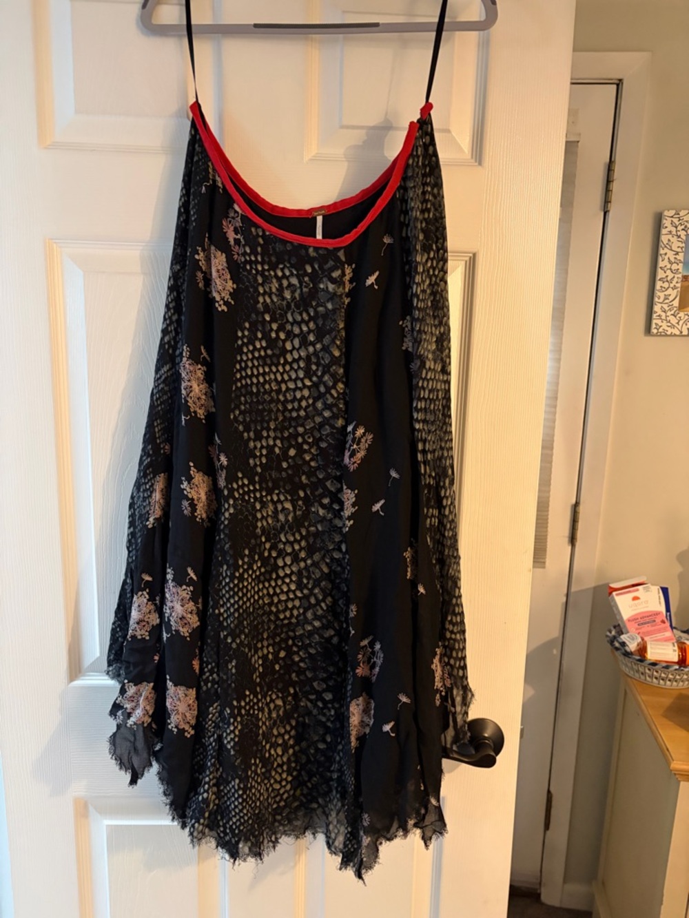 Free People Black maxi skirt with